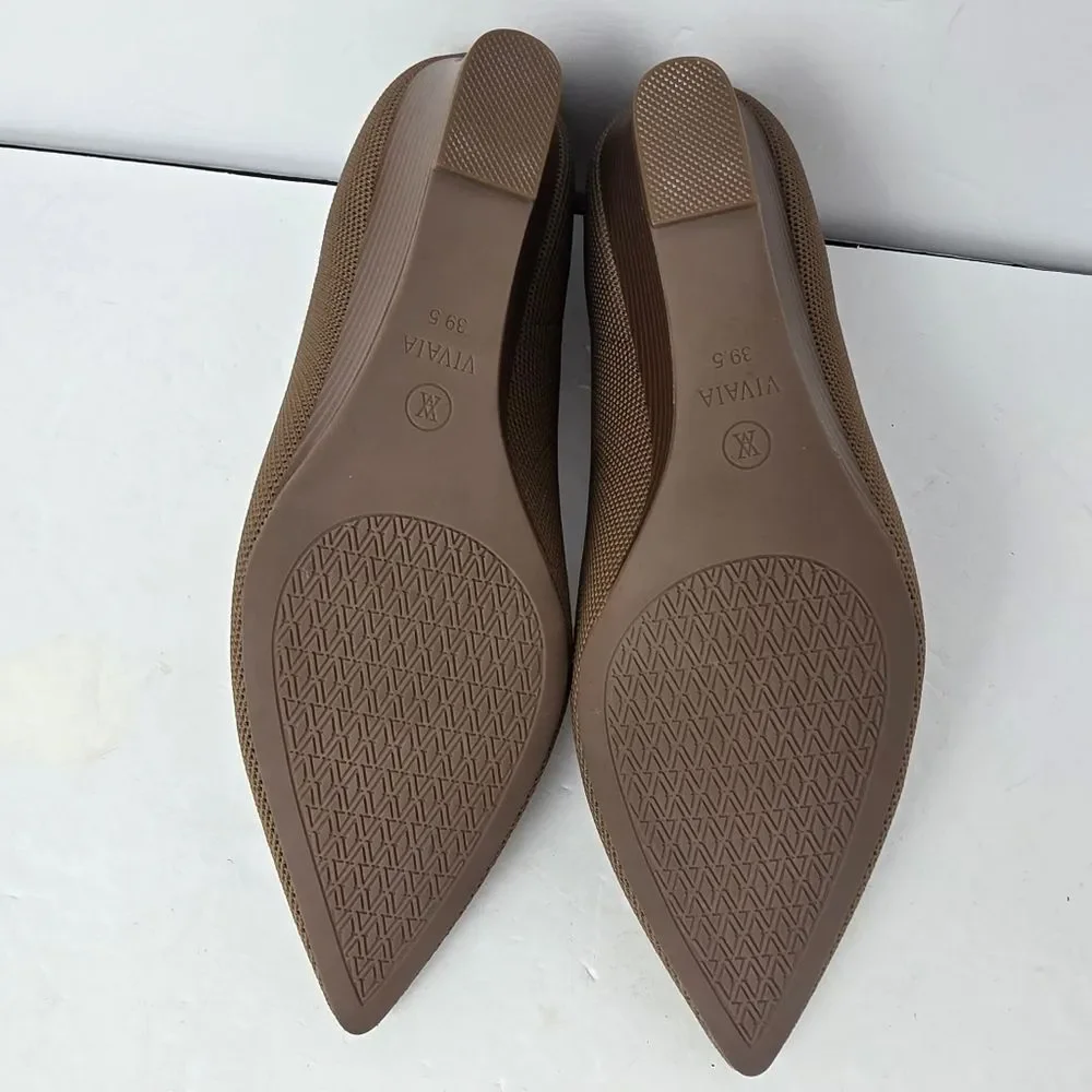 Vivaia Margot Wedge Pro Square Toe Wedge Heels Espresso Size 39.5 US 8.5